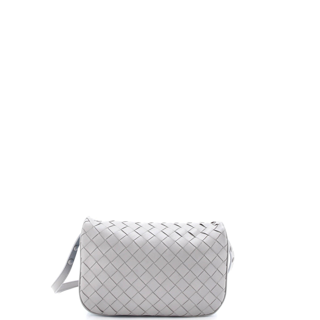 Puff Pouch Bag on Strap Intrecciato Leather