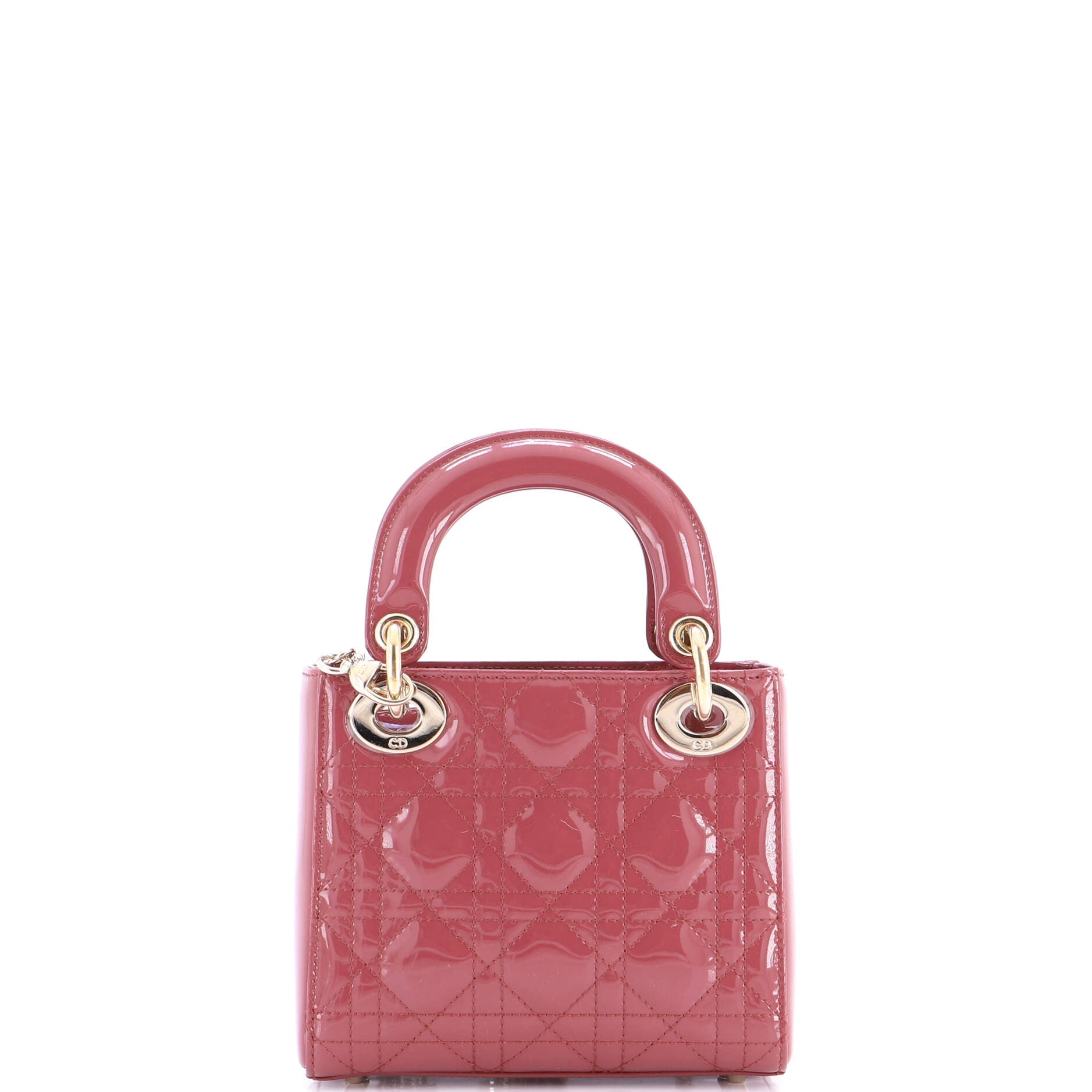 Lady Dior Chain Bag Cannage Quilt Patent Mini