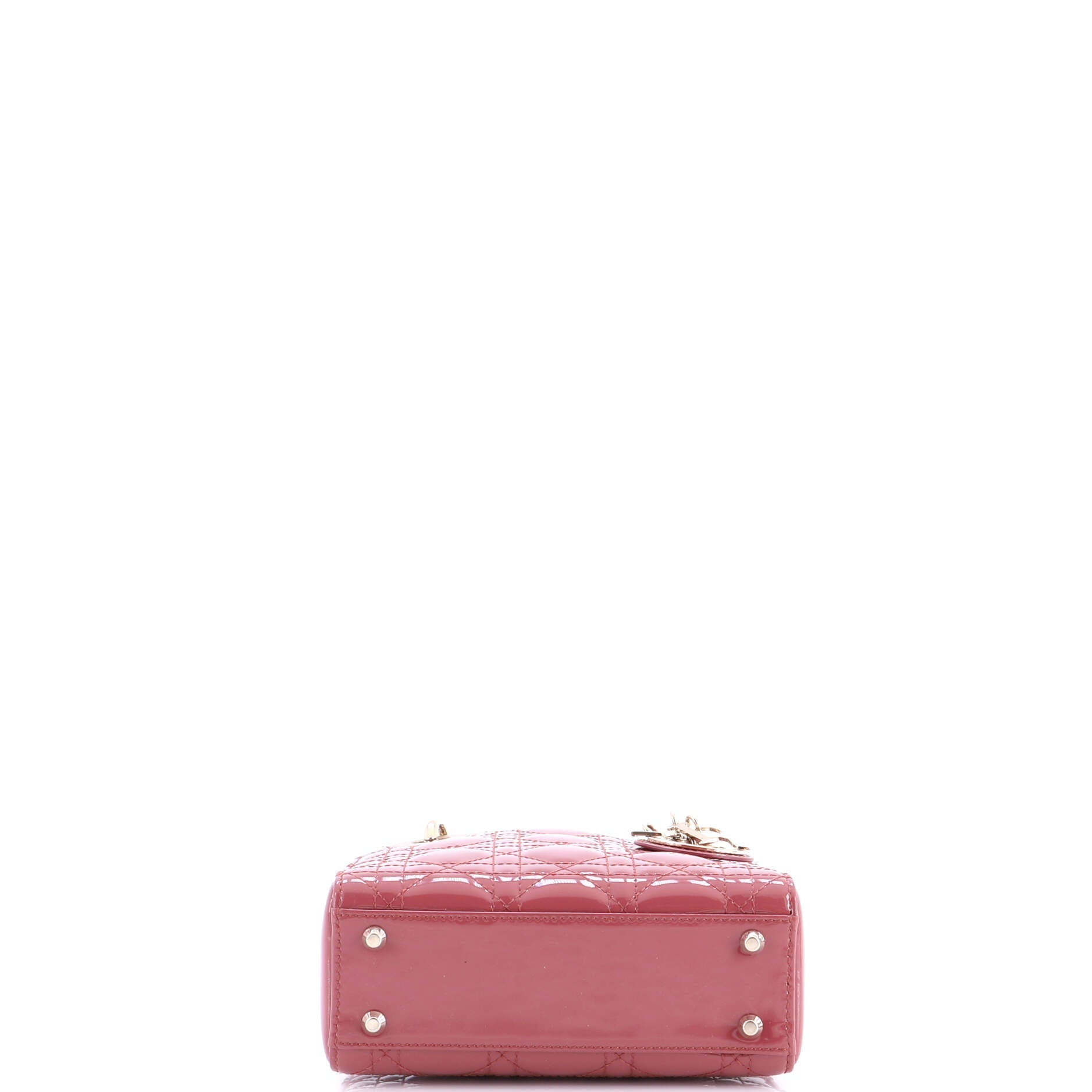 Lady Dior Chain Bag Cannage Quilt Patent Mini