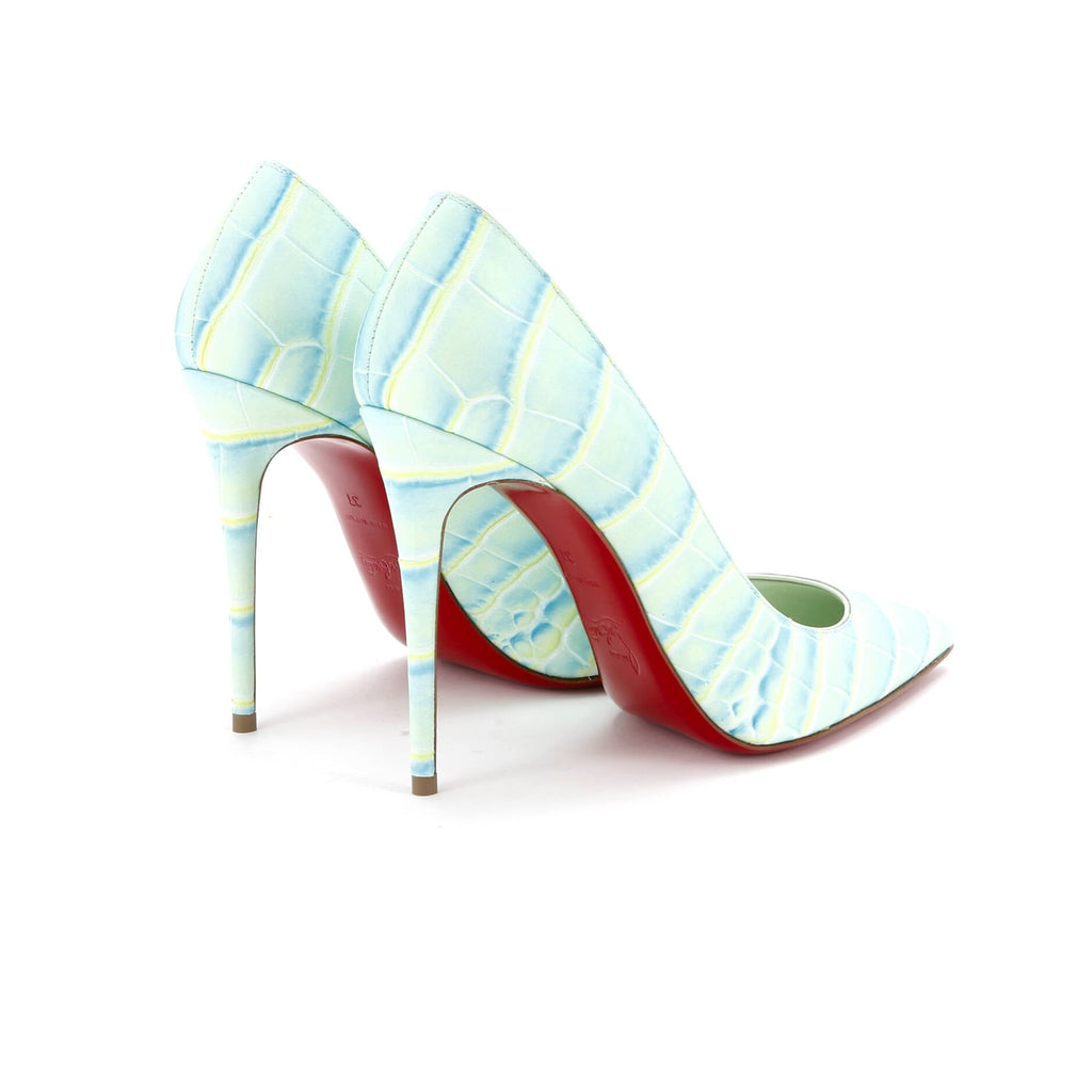 Women's Kate Pumps Crocodile Embossed Leather 100