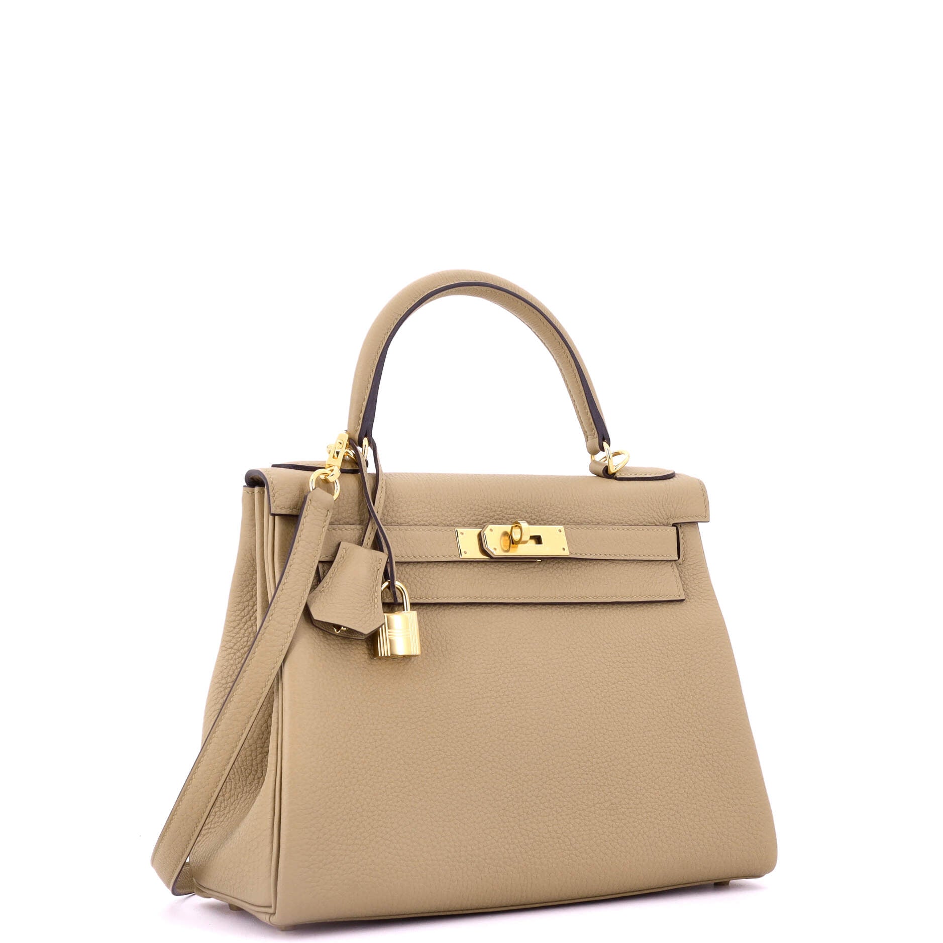Kelly Handbag Light Togo with Gold Hardware 28