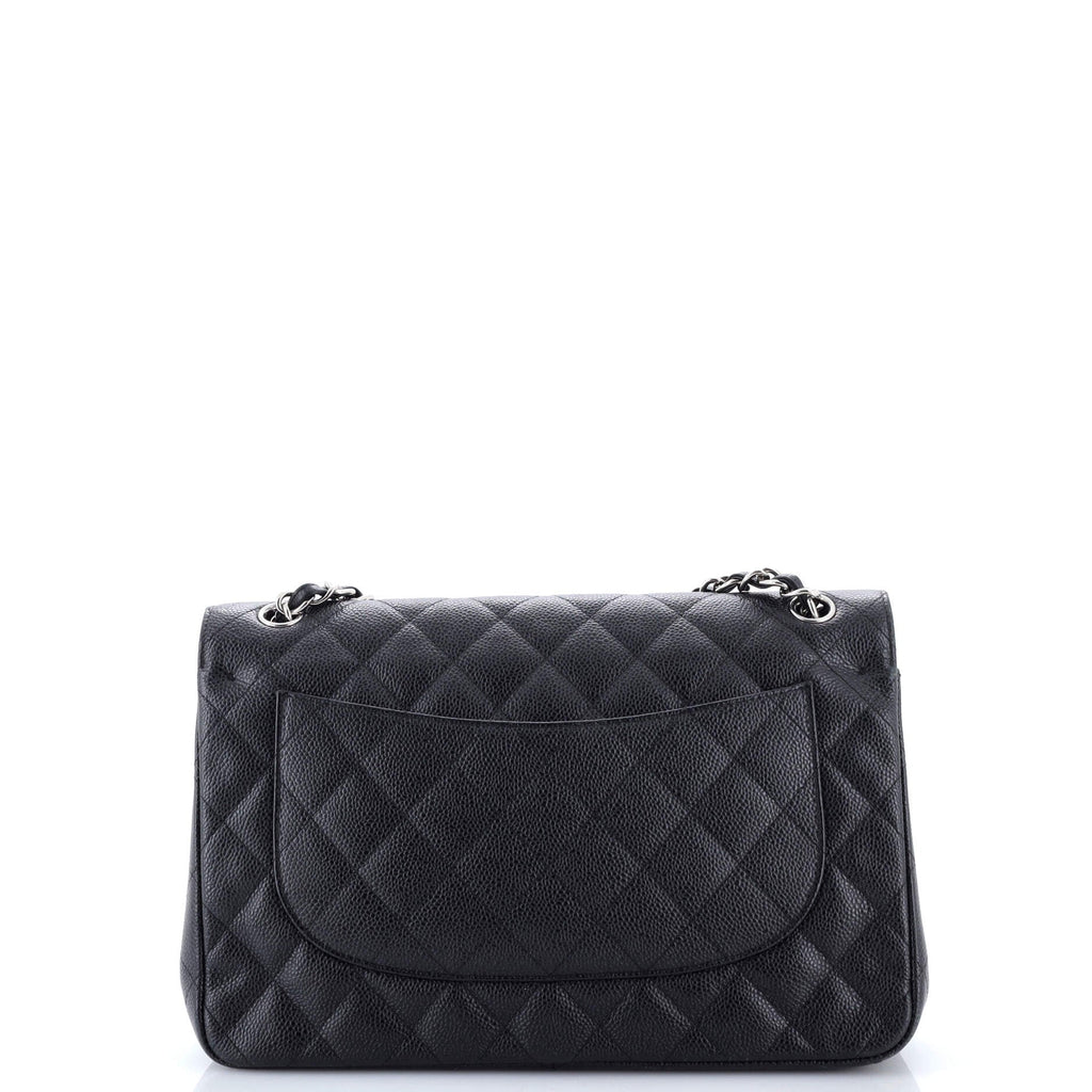 Classic Double Flap Bag Quilted Caviar Jumbo