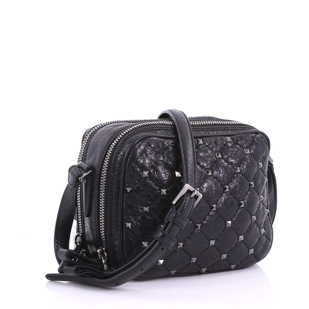 Rockstud Spike Camera Bag Quilted Leather Mini