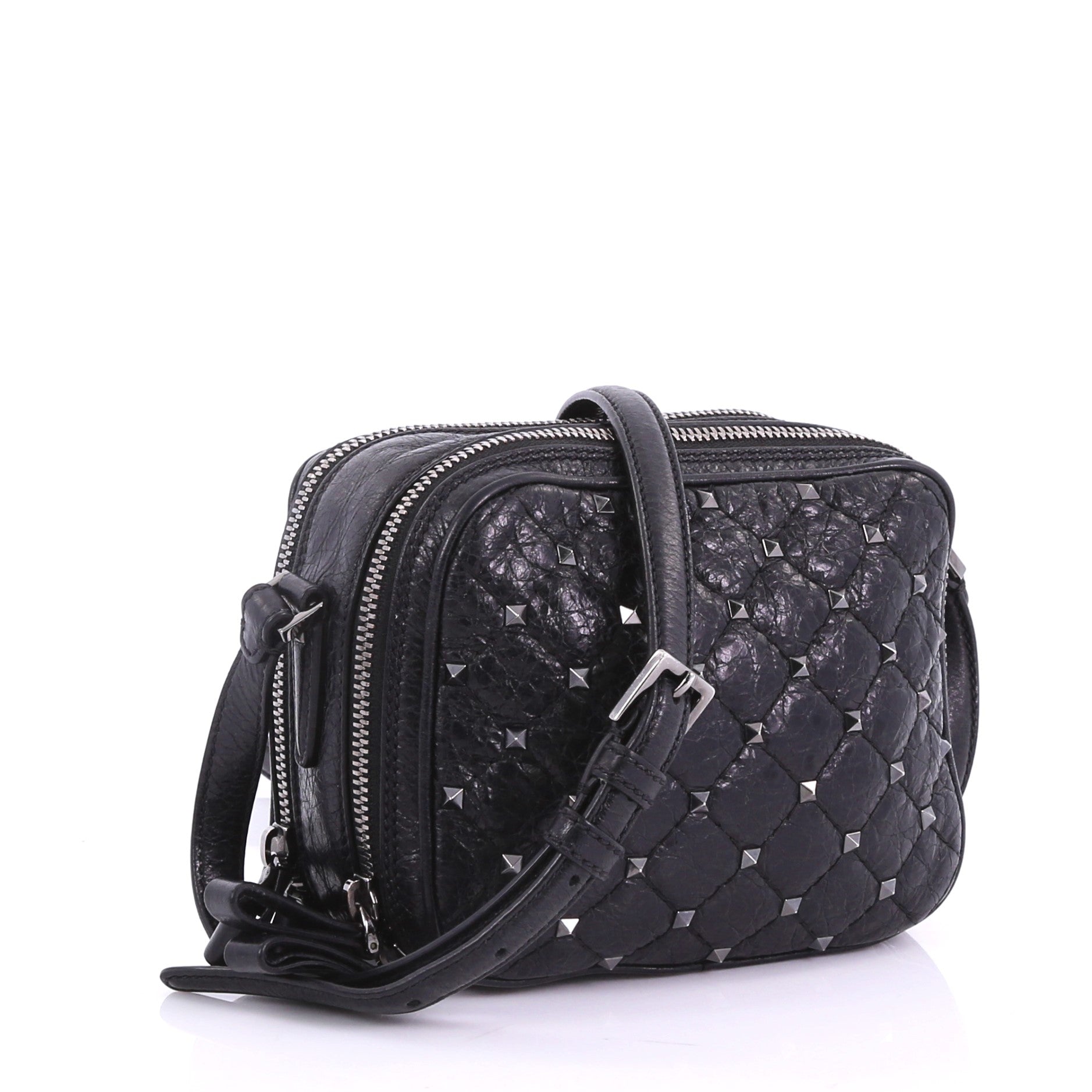 Rockstud Spike Camera Bag Quilted Leather Mini