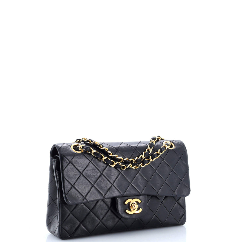 Vintage Classic Double Flap Bag Quilted Lambskin Small