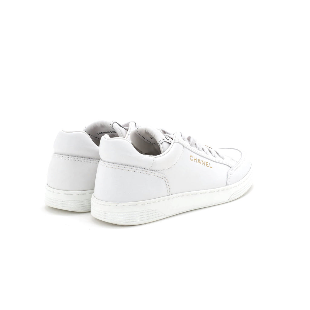 Women's CC Logo Low-Top Sneakers Leather