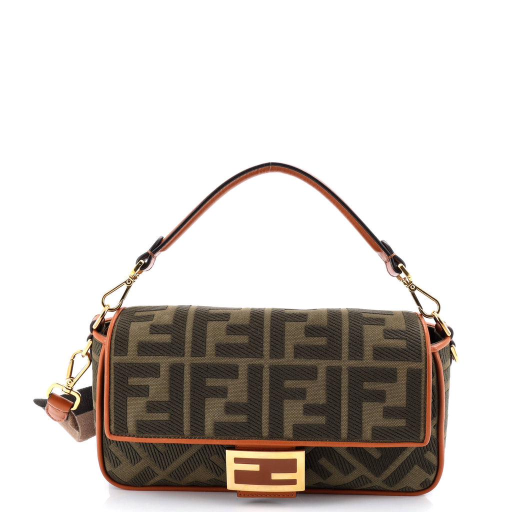Baguette NM Bag Zucca Embroidered Canvas Medium