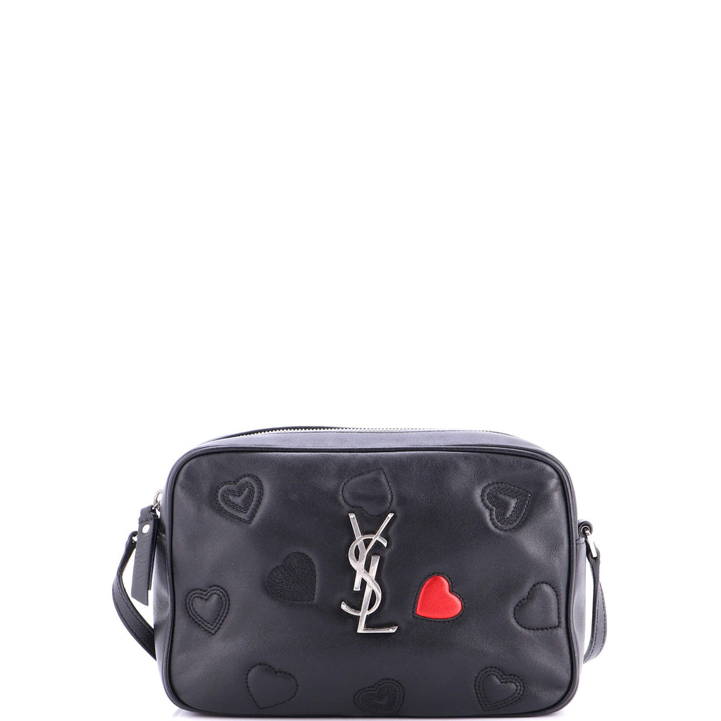 Lou Camera Bag Heart Stitched Leather Small