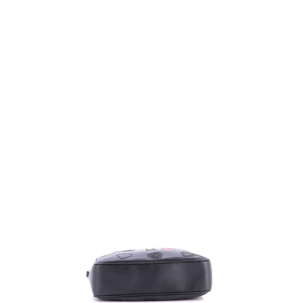 Lou Camera Bag Heart Stitched Leather Small