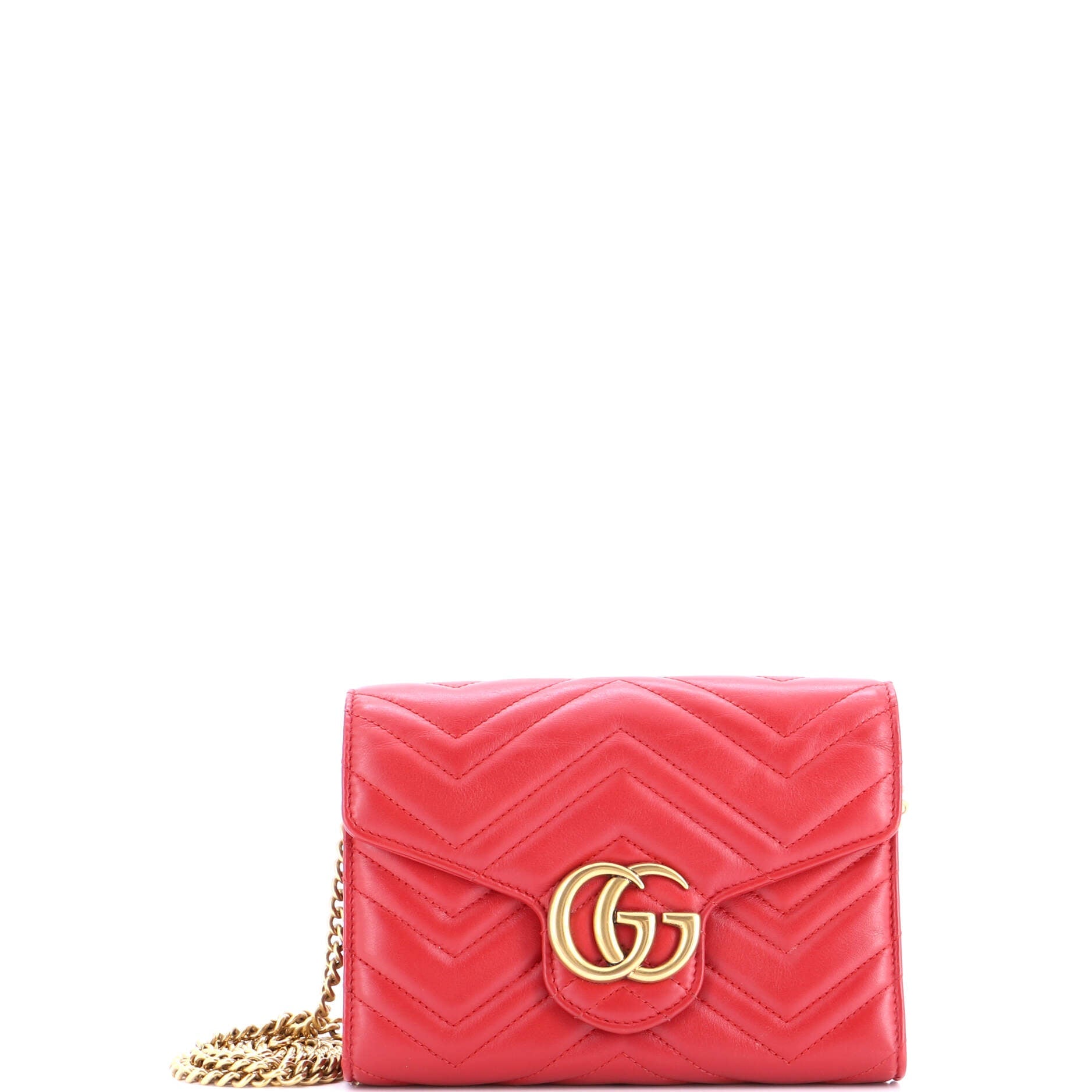 GG Marmont Chain Wallet Matelasse Leather Mini