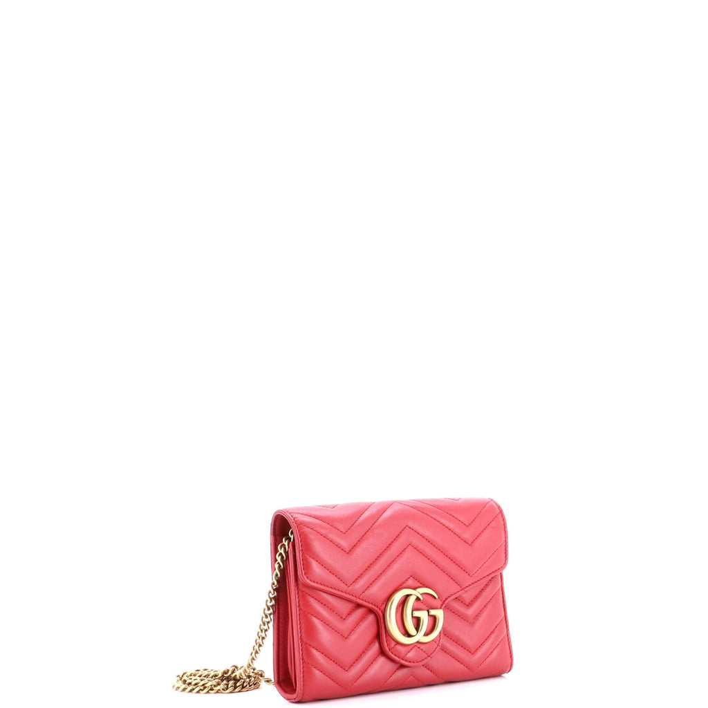 GG Marmont Chain Wallet Matelasse Leather Mini