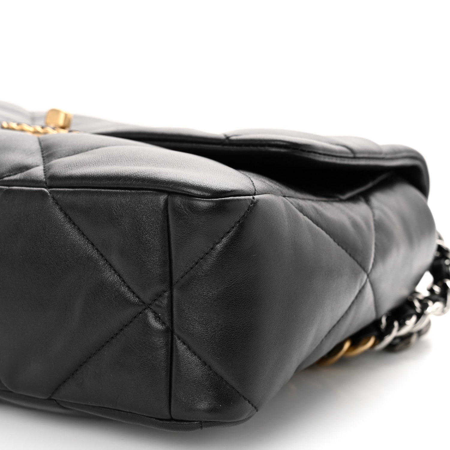 Lambskin Quilted Large Chanel 19 Flap Black