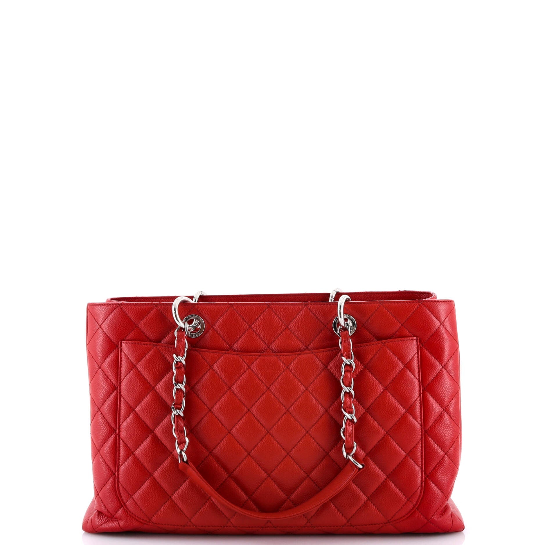 Grand Shopping Tote Quilted Caviar XL