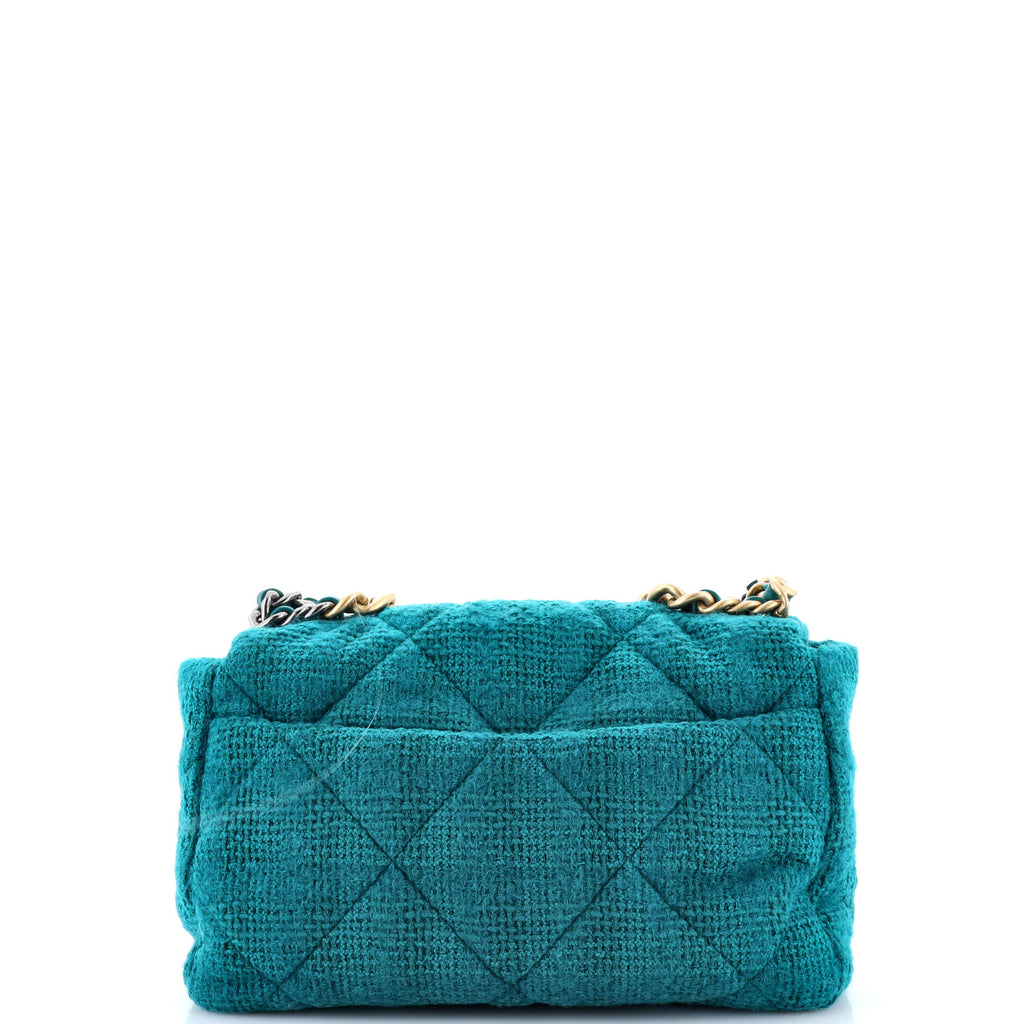 19 Flap Bag Quilted Tweed Large