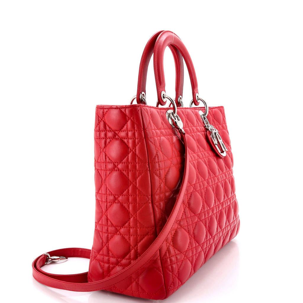 Lady Dior Bag Cannage Quilt Lambskin Large