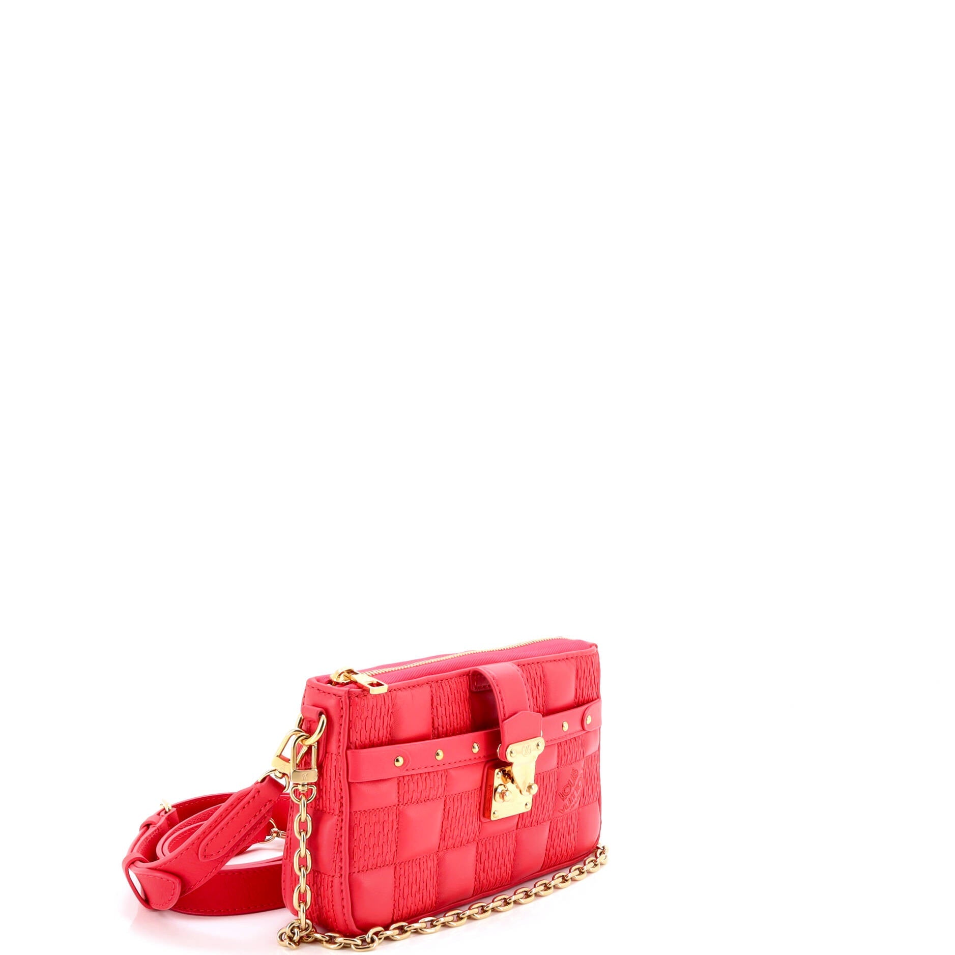 Pochette Troca Damier Quilted Lambskin MM