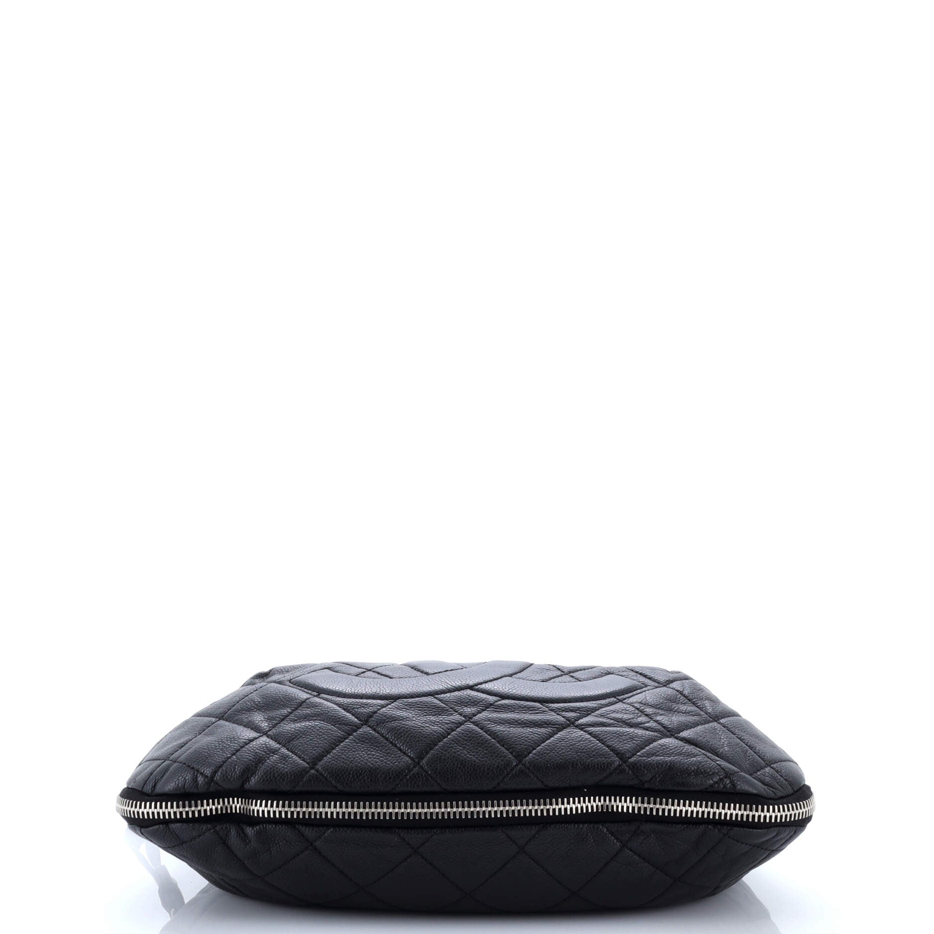 Timeless CC Expandable Tote Quilted Caviar Medium