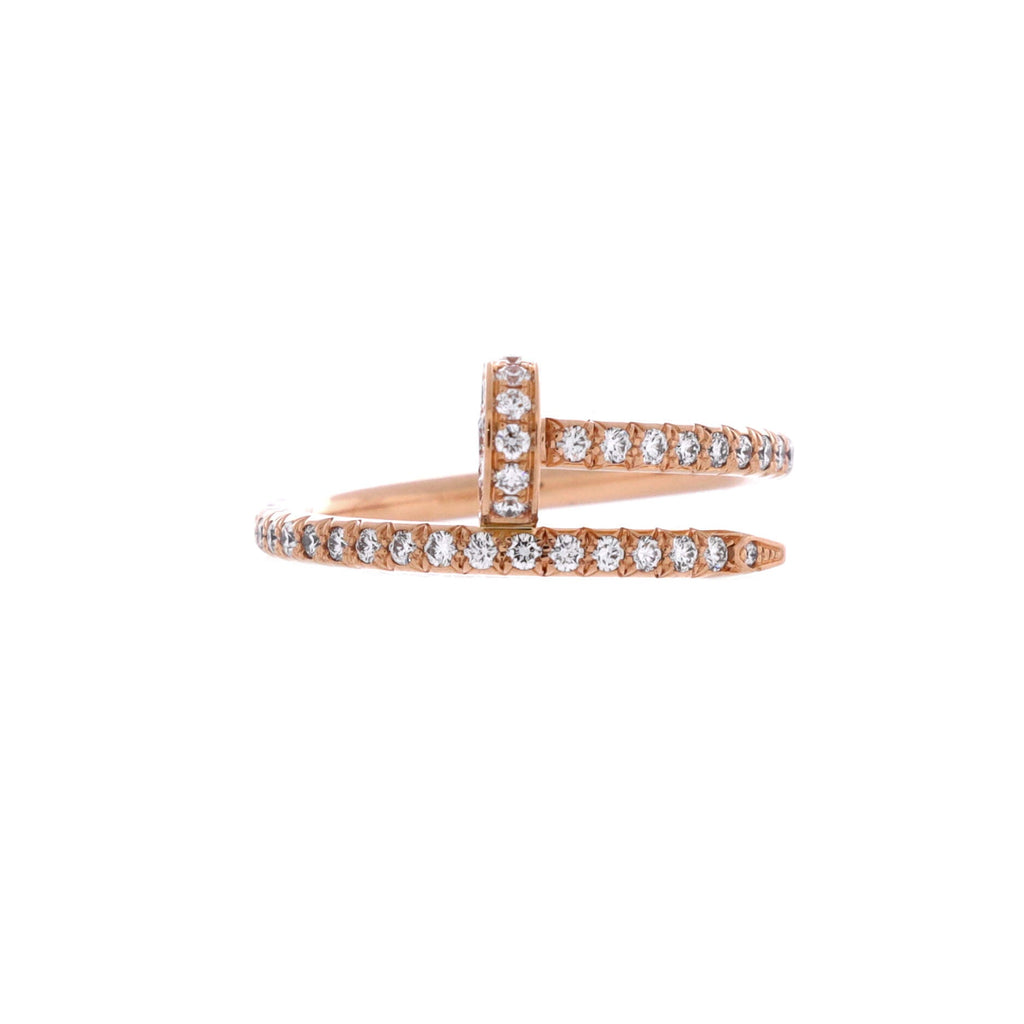Juste un Clou Paved Ring 18K Rose Gold with Diamonds Small