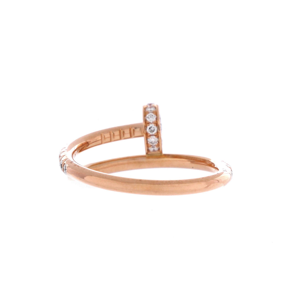Juste un Clou Paved Ring 18K Rose Gold with Diamonds Small