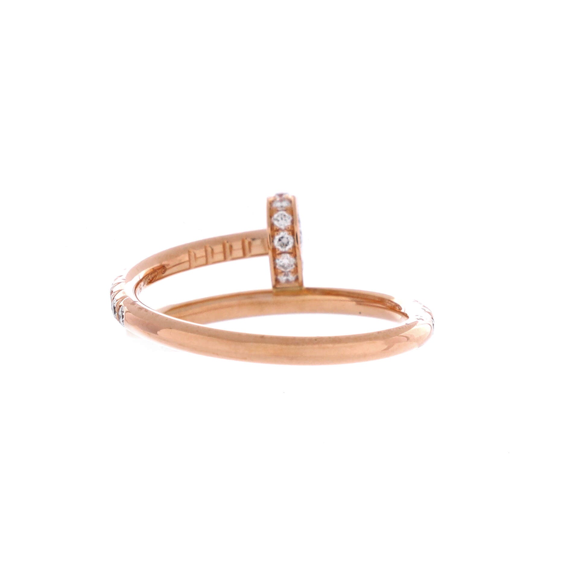 Juste un Clou Paved Ring 18K Rose Gold with Diamonds Small