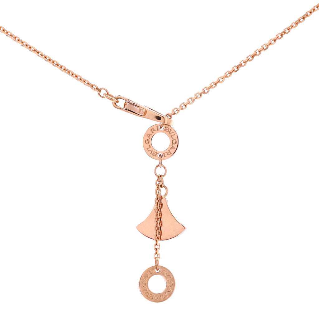 Divas' Dream Pendant Necklace 18K Rose Gold with Malachite and Diamonds Small