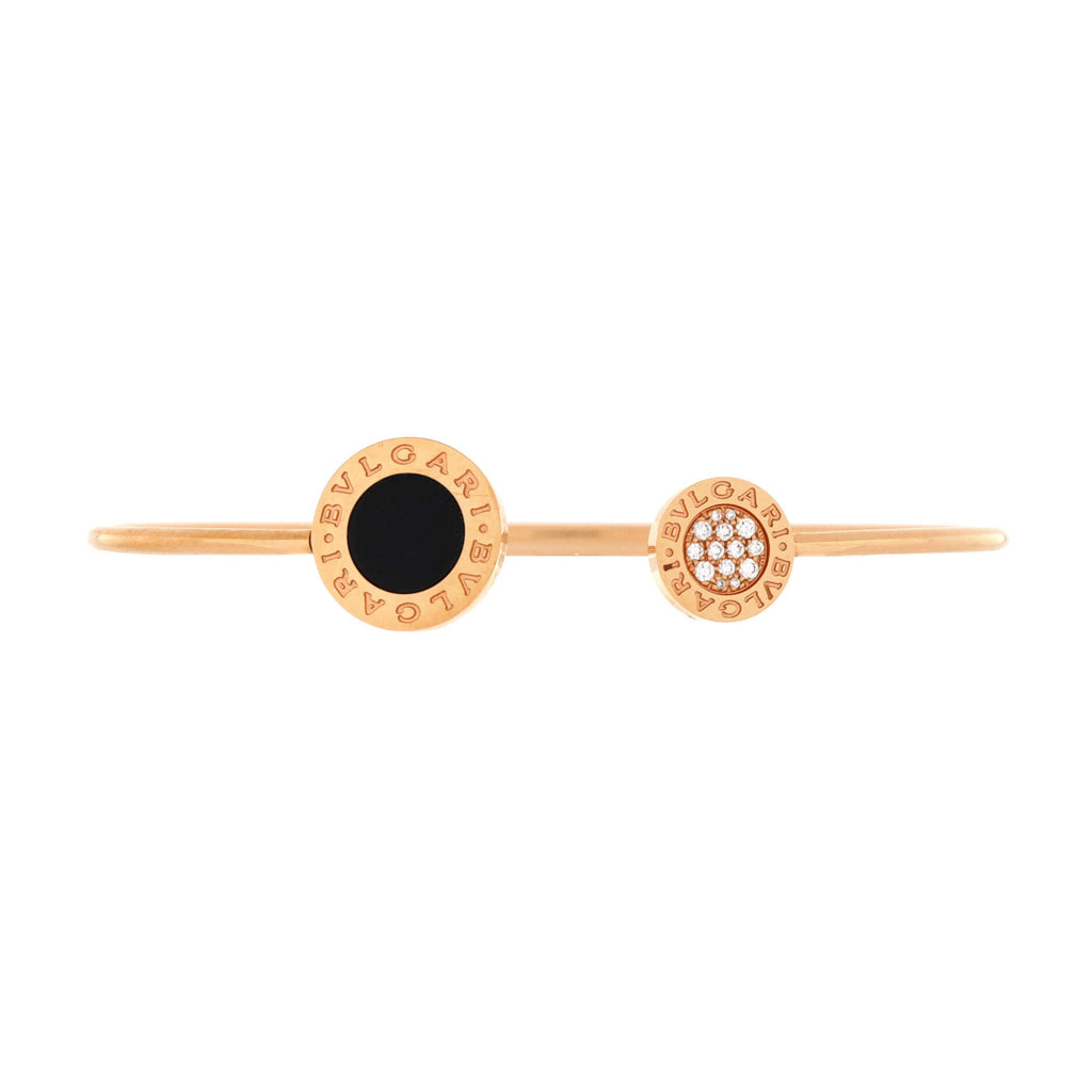 Bvlgari Bvlgari Cuff Bracelet 18K Rose Gold with Onyx and Diamonds