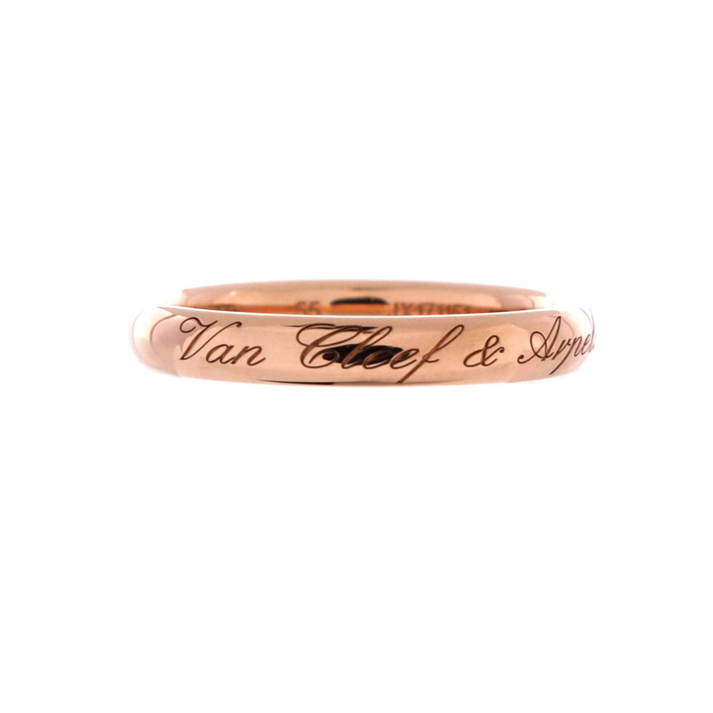 Tendrement Signature Wedding Band Ring 18K Rose Gold