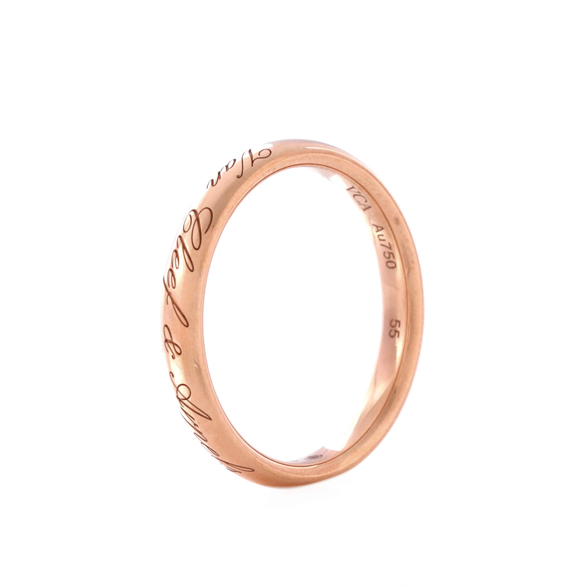 Tendrement Signature Wedding Band Ring 18K Rose Gold