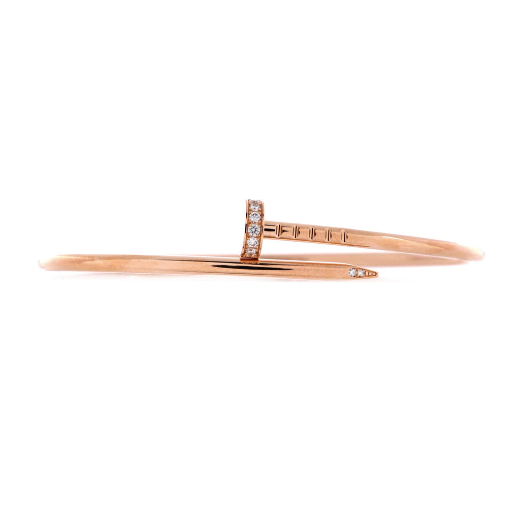 Juste un Clou Bracelet 18K Rose Gold with Diamonds Small