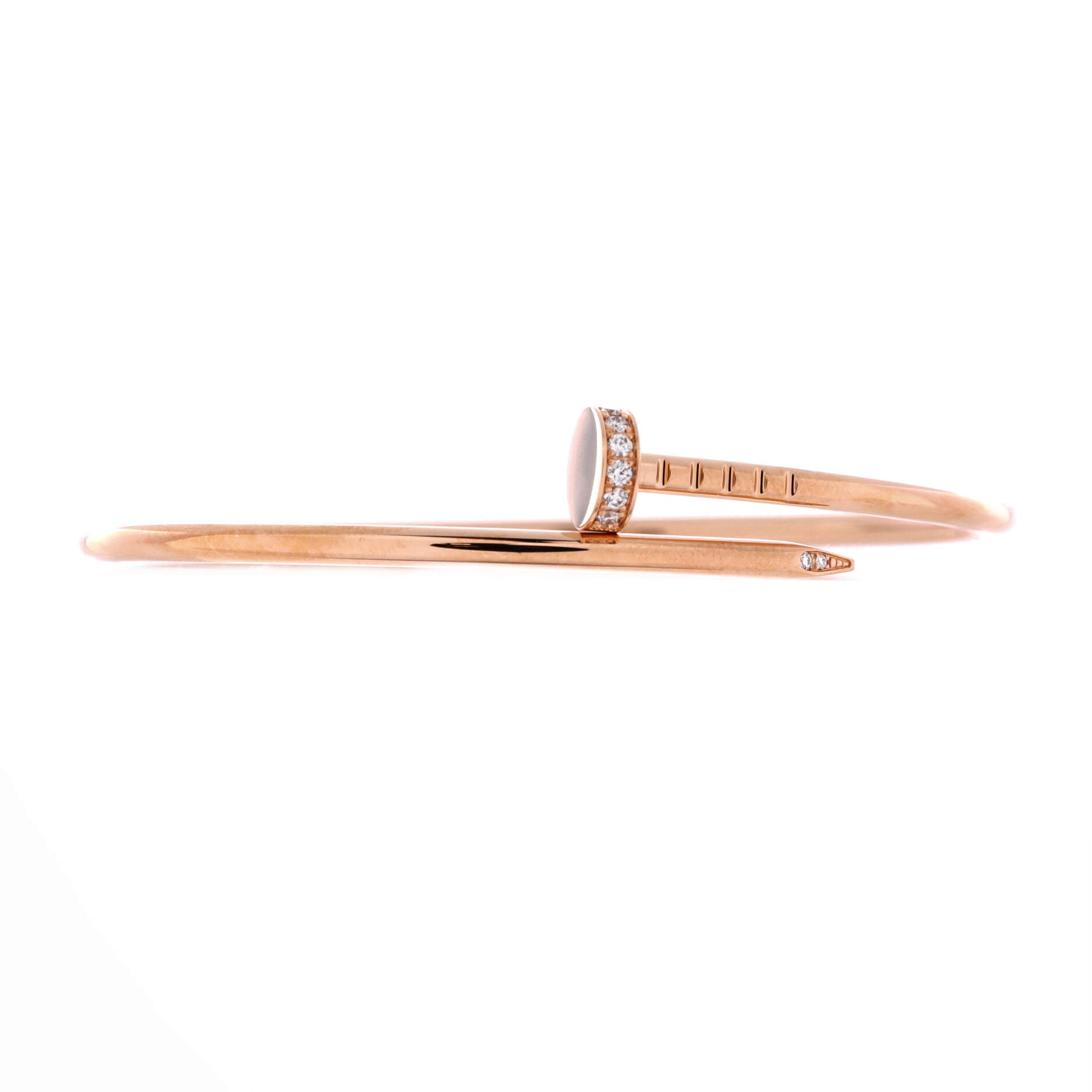 Juste un Clou Bracelet 18K Rose Gold with Diamonds Small