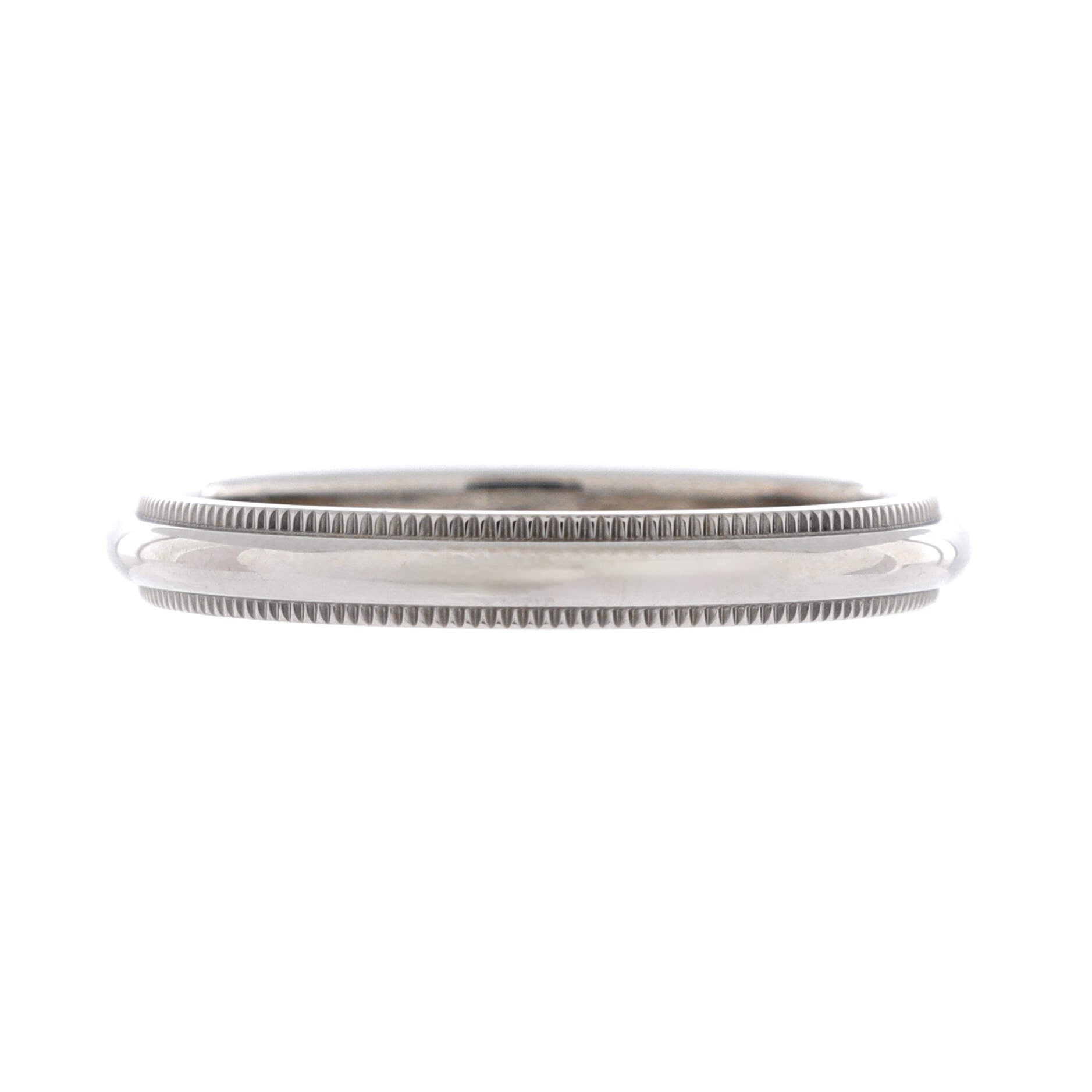 Classic Milgrain Band Ring Platinum 3mm