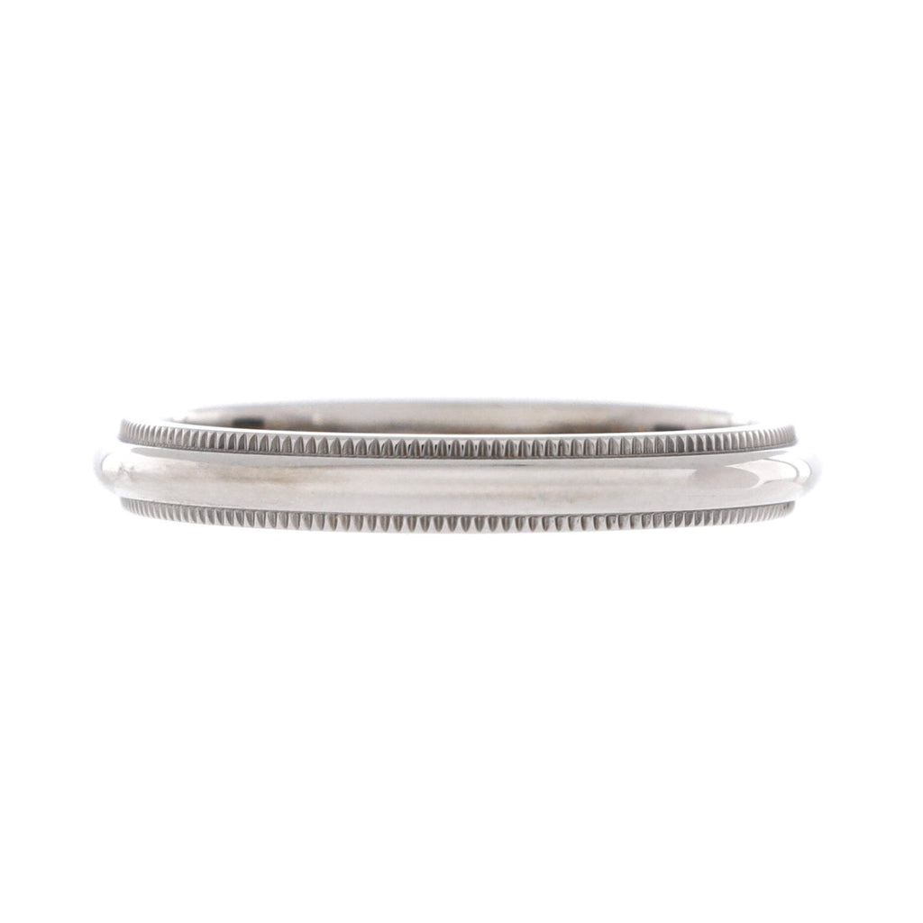Classic Milgrain Band Ring Platinum 3mm