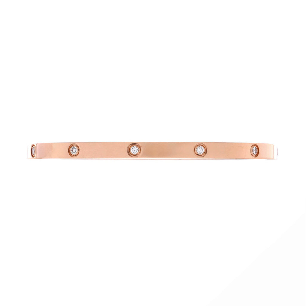 Love 10 Diamond Bracelet 18K Rose Gold with Diamonds Small 16