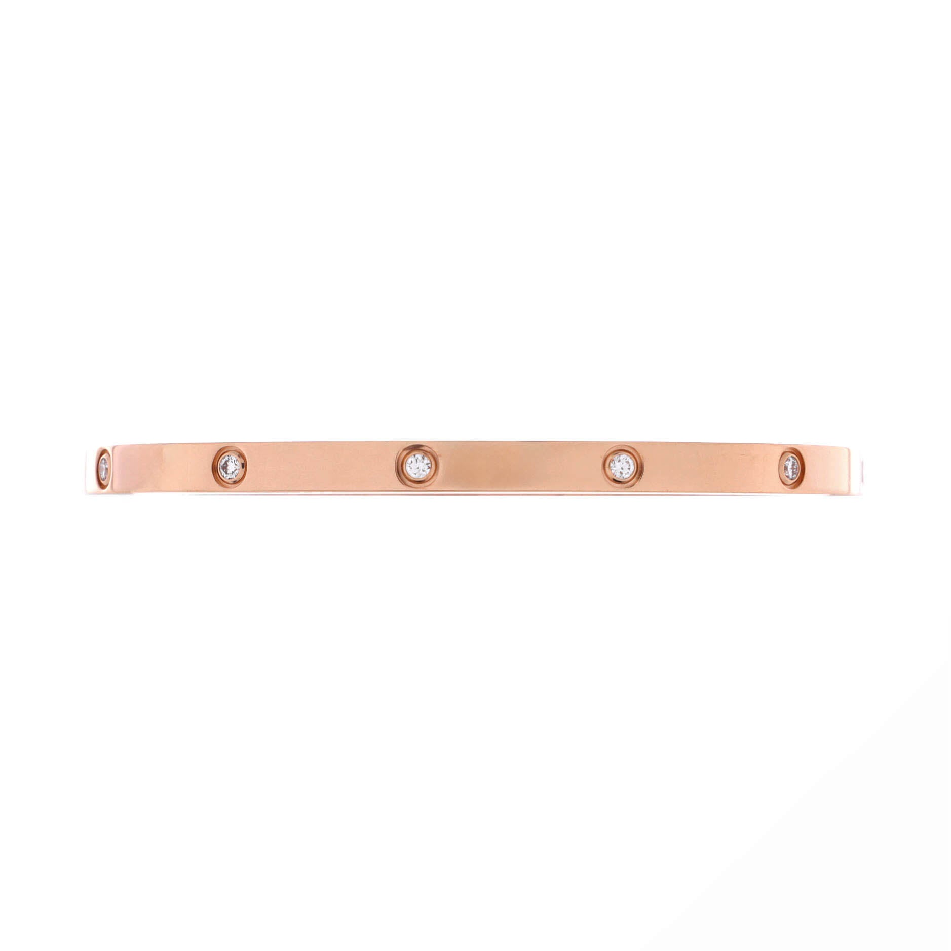 Love 10 Diamond Bracelet 18K Rose Gold with Diamonds Small 16