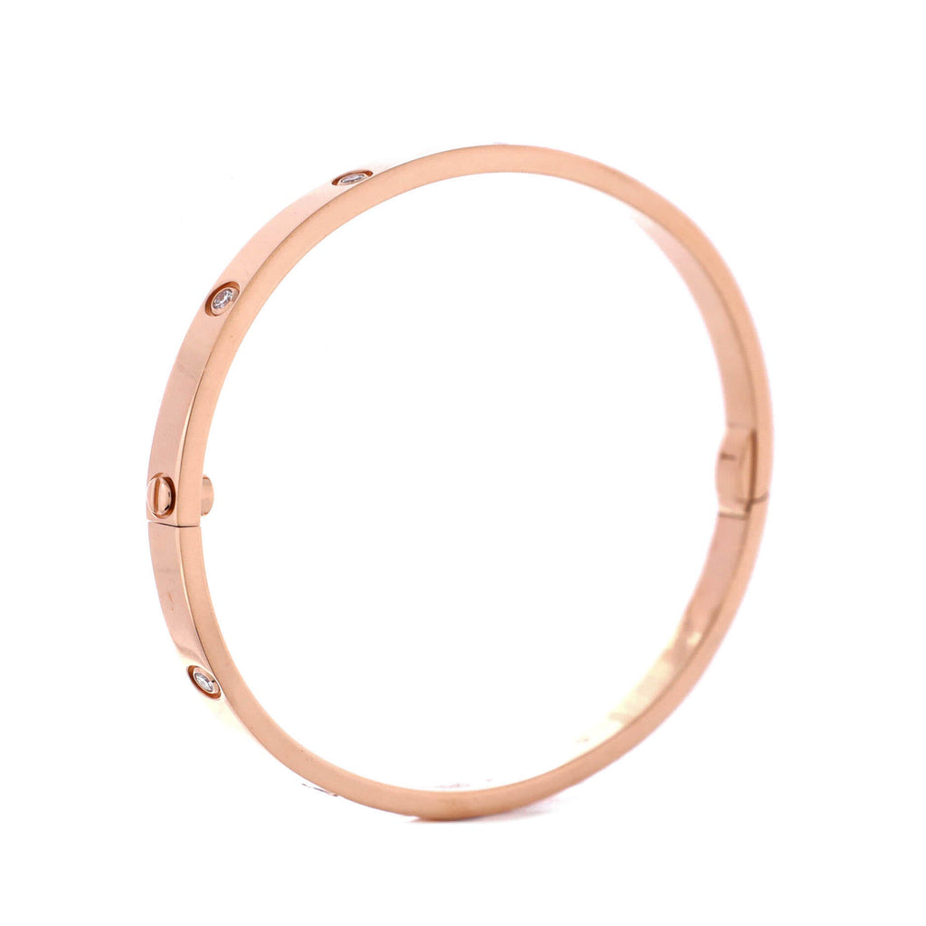 Love 10 Diamond Bracelet 18K Rose Gold with Diamonds Small 16