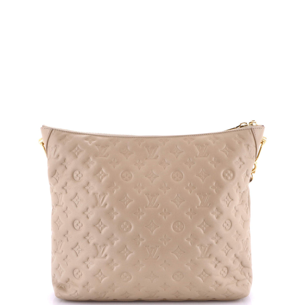 Coussin Hobo Monogram Embossed Lambskin MM