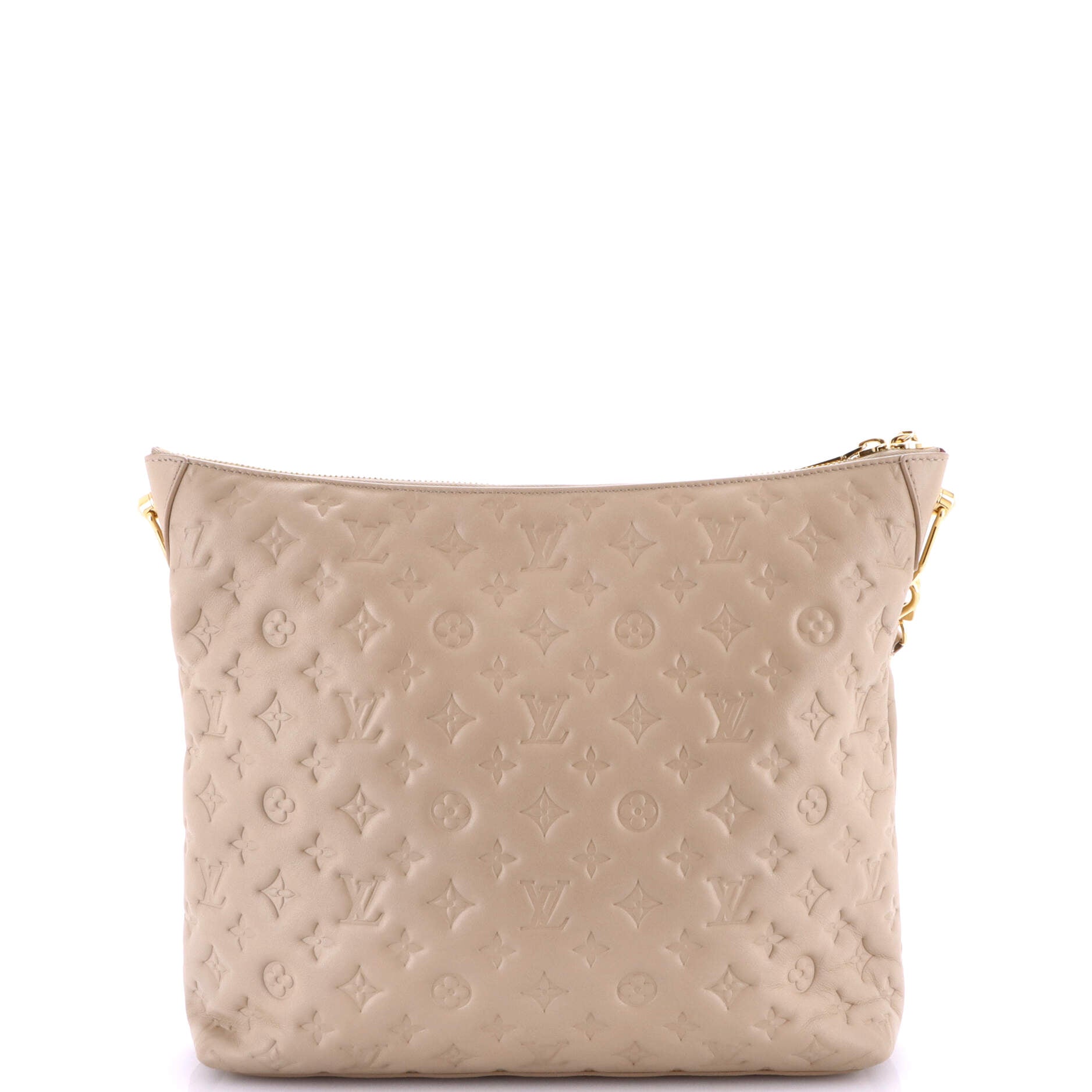 Coussin Hobo Monogram Embossed Lambskin MM