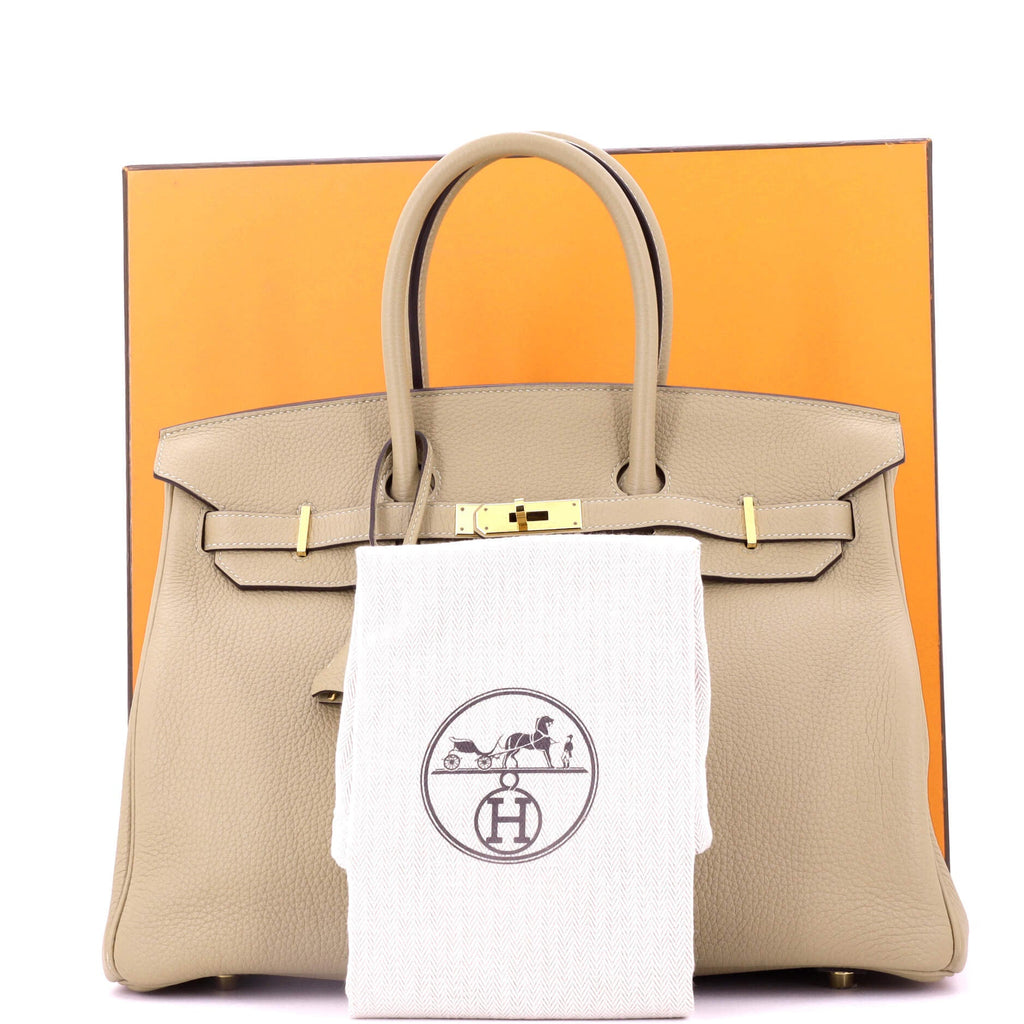 Birkin Handbag Light Togo with Gold Hardware 35