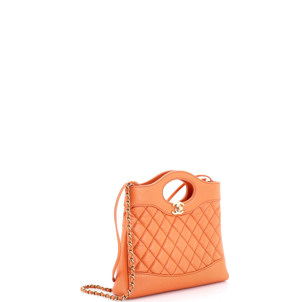 31 Shopping Bag Quilted Crumpled Calfskin Mini