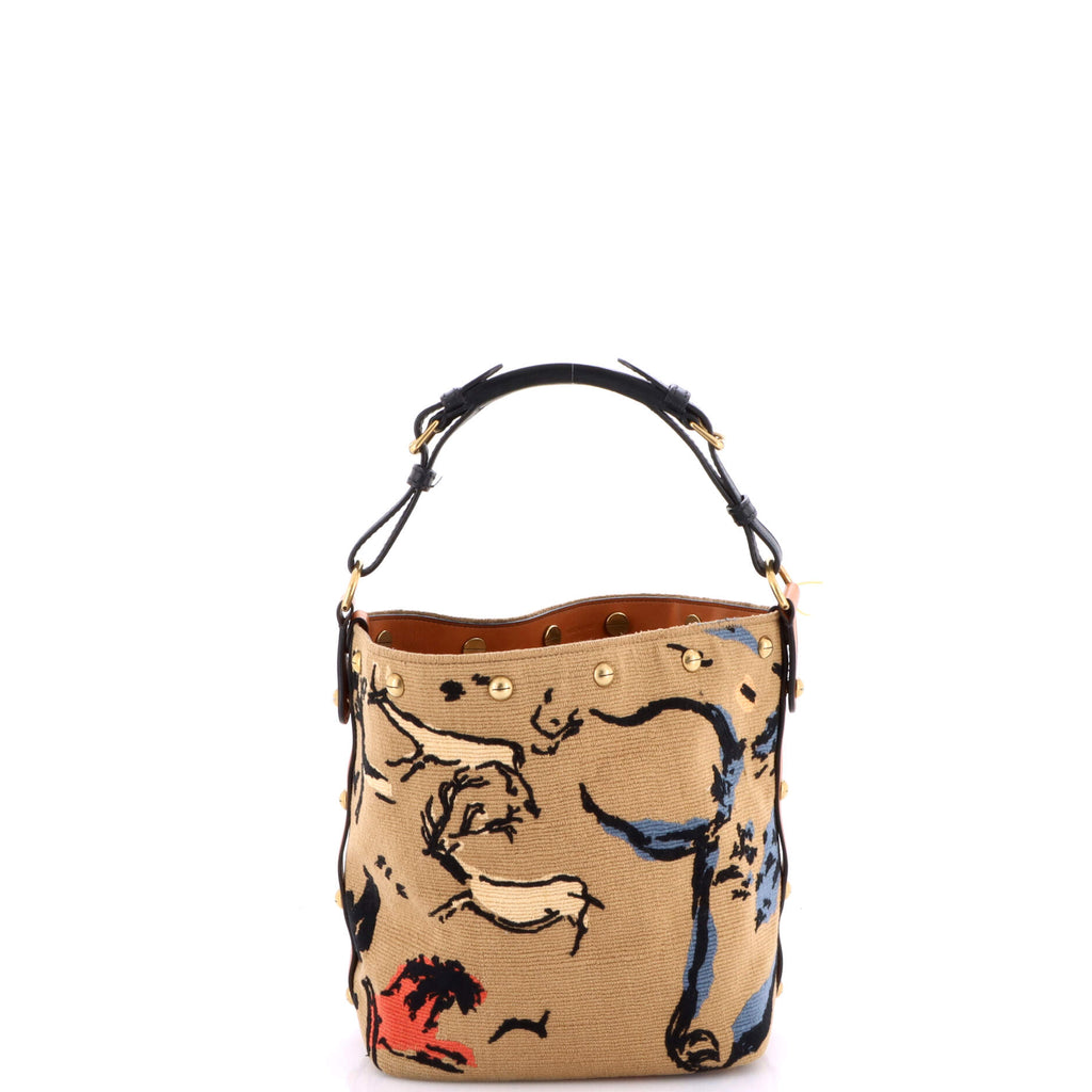 DiorAvenue Bucket Bag Embroidered Canvas Small