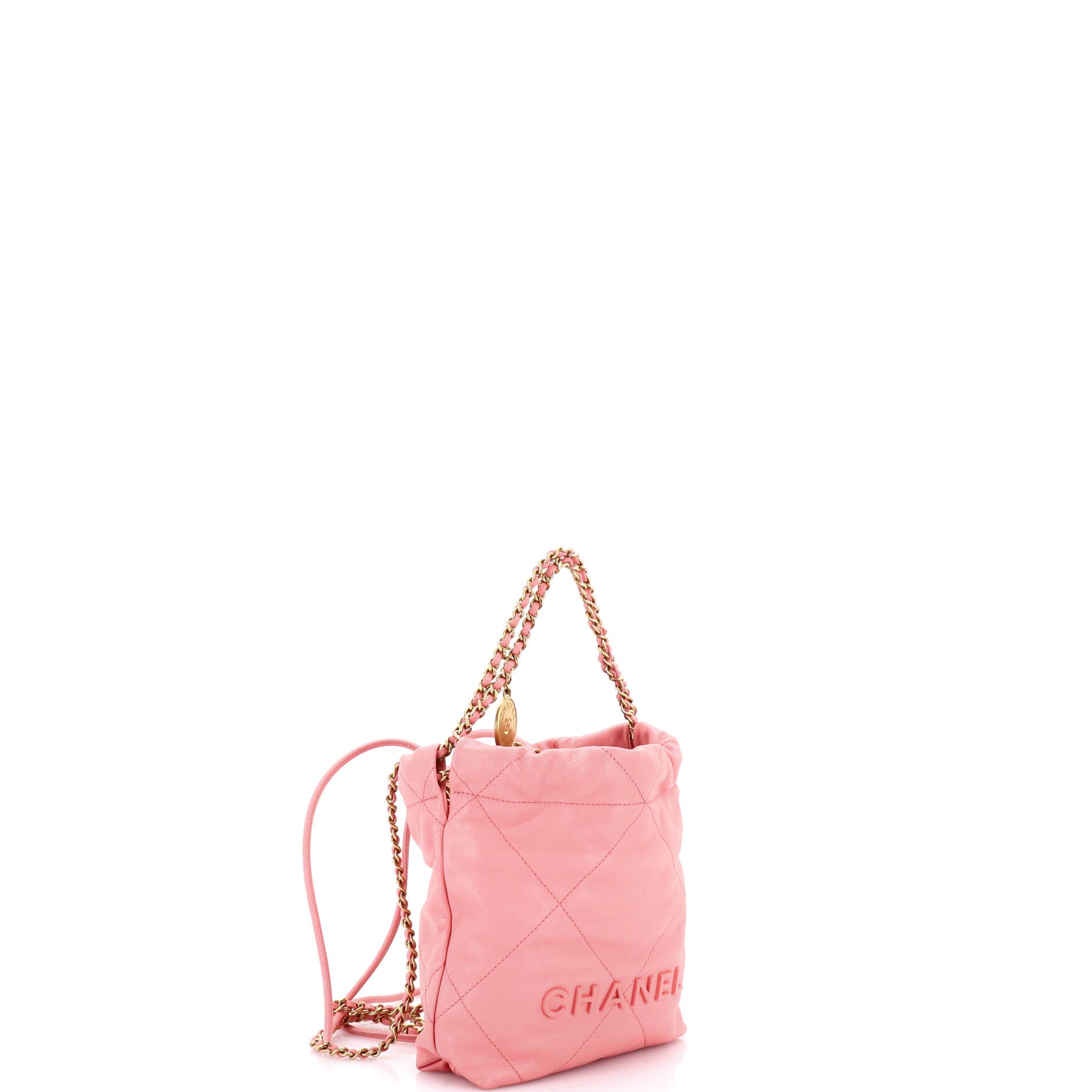 22 Chain Hobo Quilted Caviar Mini