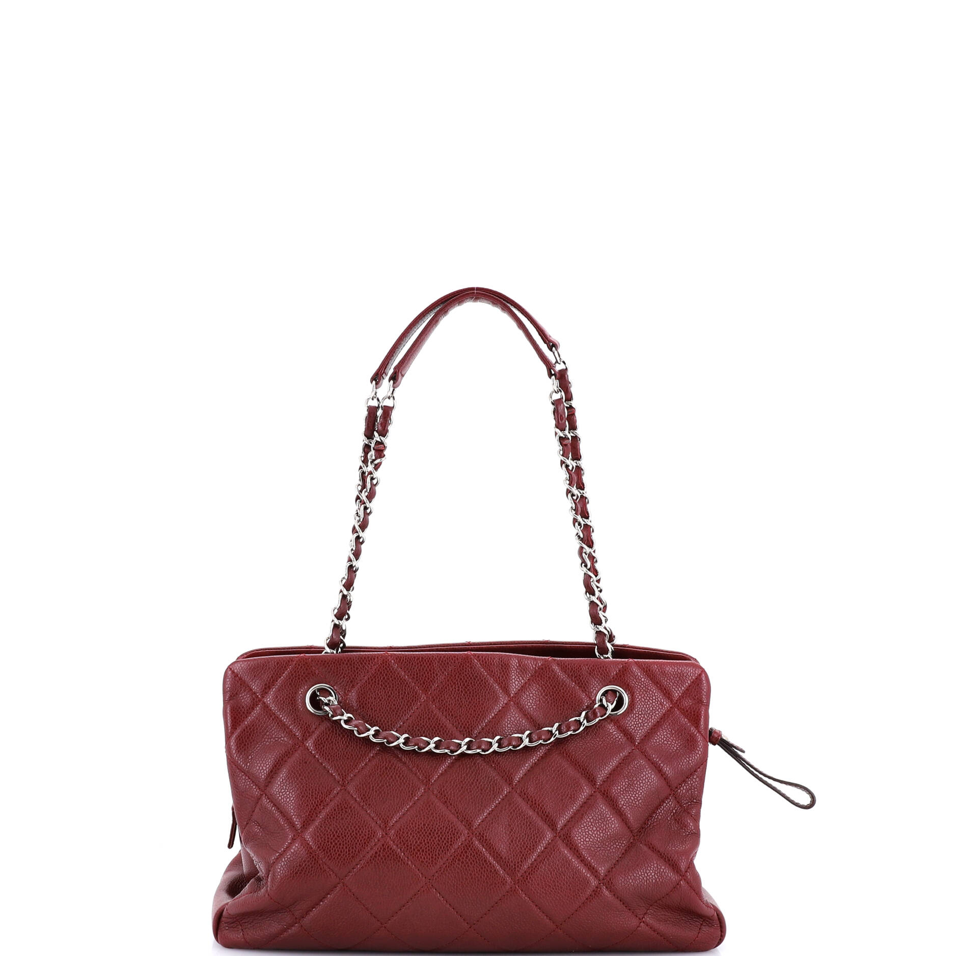 Timeless CC Shopping Tote Quilted Caviar Medium