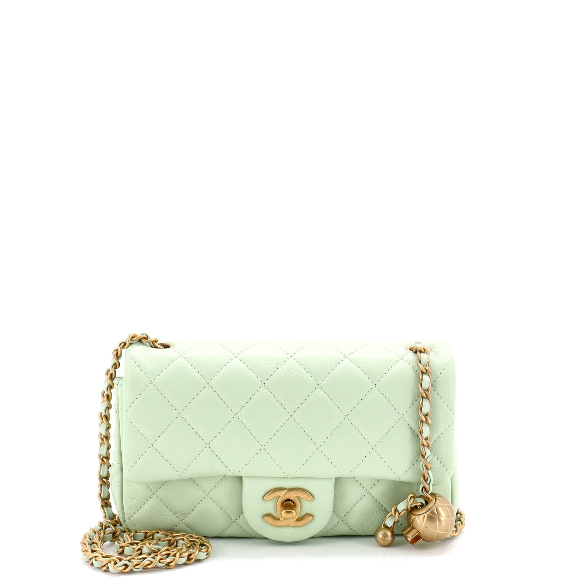 Pearl Crush Flap Bag Quilted Lambskin Mini
