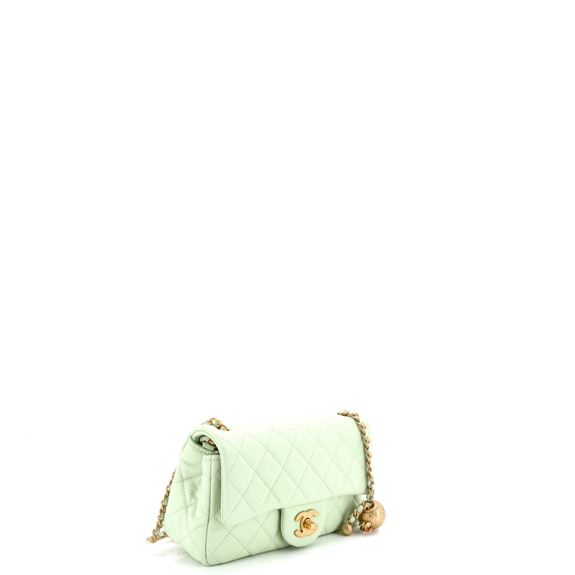 Pearl Crush Flap Bag Quilted Lambskin Mini