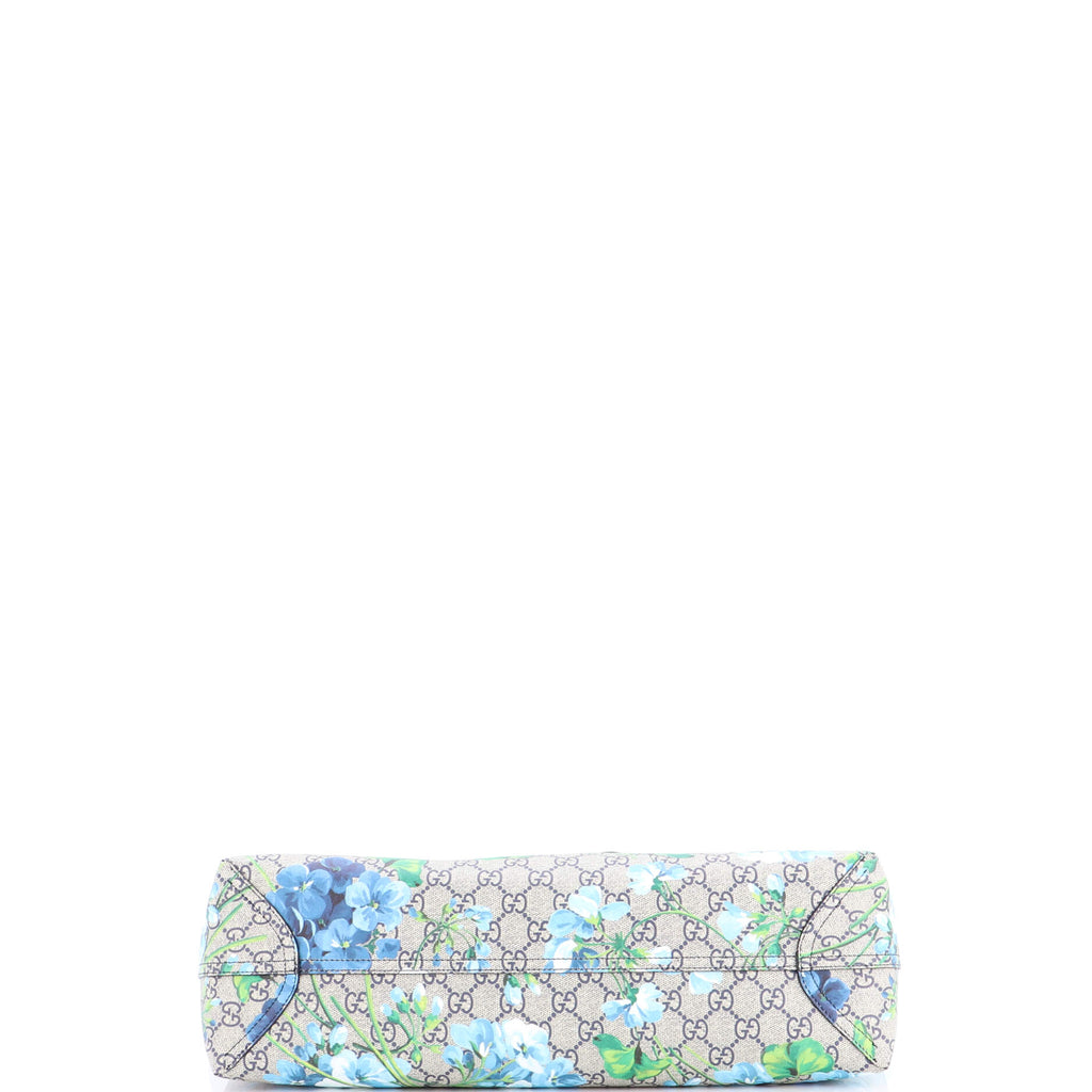 Reversible Tote Blooms GG Print Leather Medium