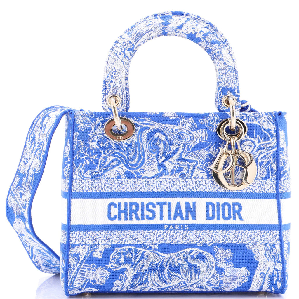 Toile de Jouy Lady D-Lite Bag Embroidered Canvas