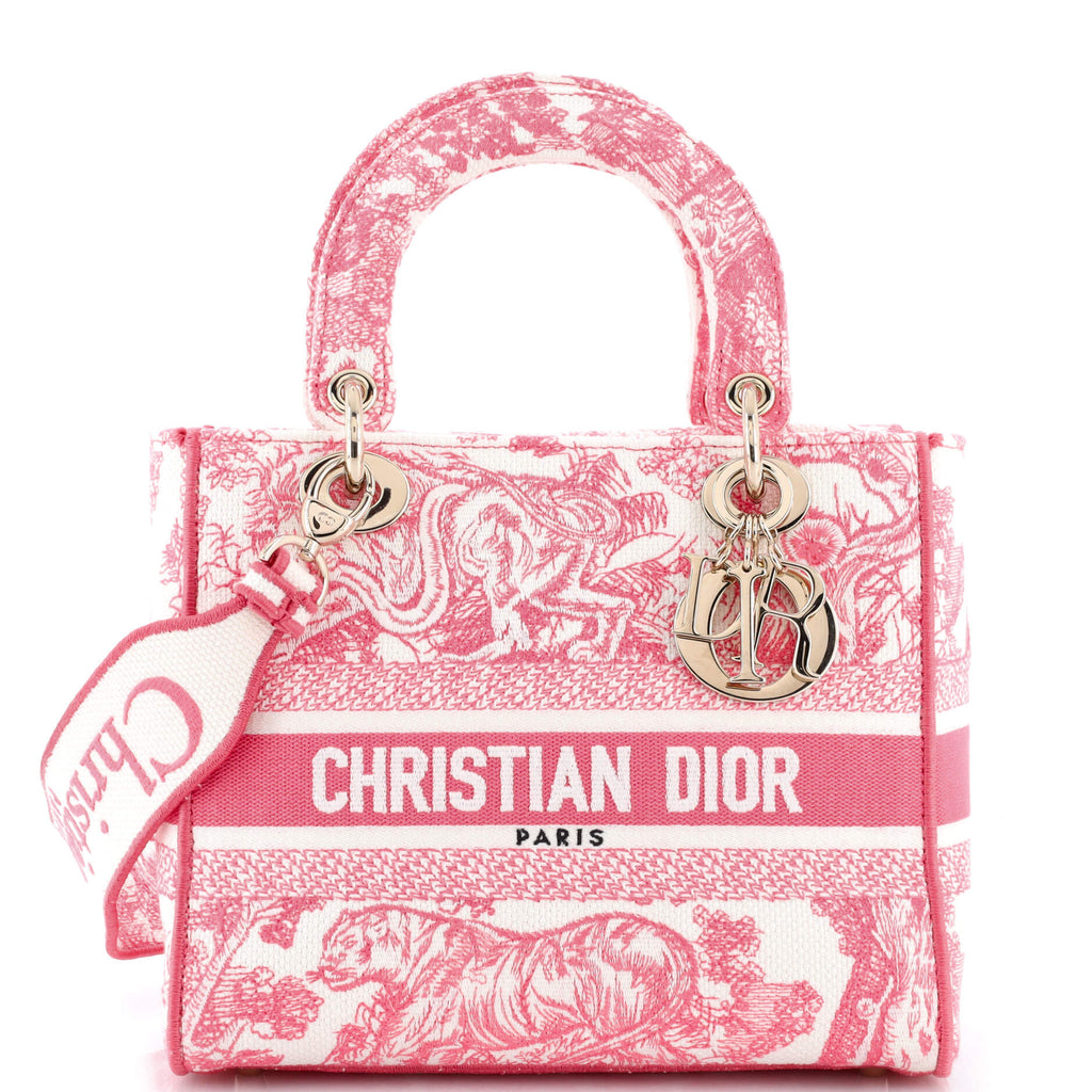Toile de Jouy Lady D-Lite Bag Embroidered Canvas