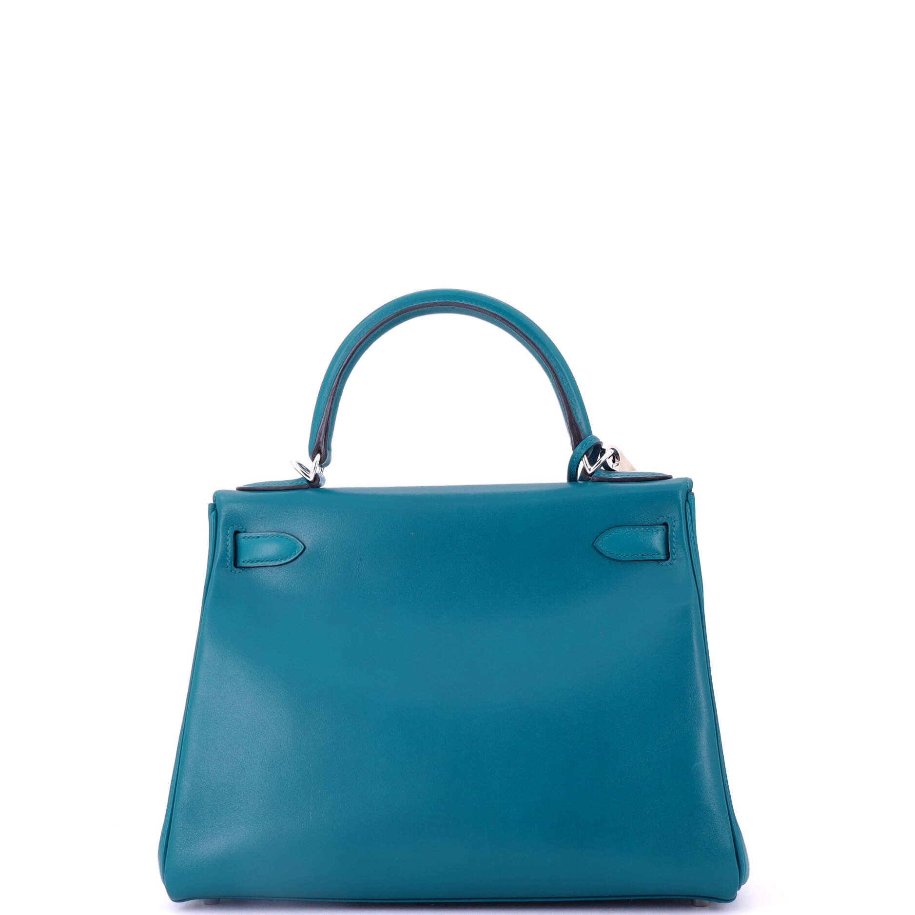 Kelly Handbag Bleu Izmir Tadelakt with Palladium Hardware 28