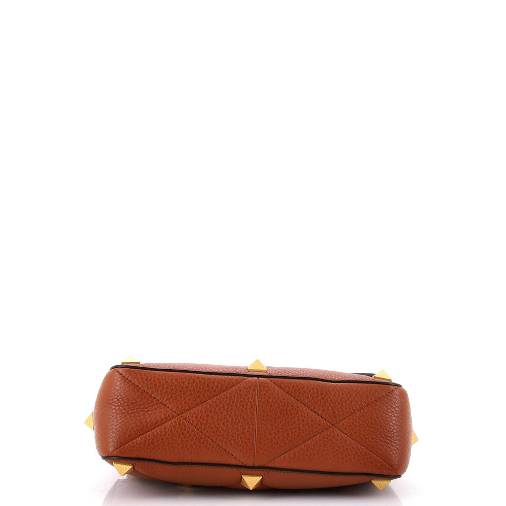 Roman Stud Flap Bag Quilted Leather Large