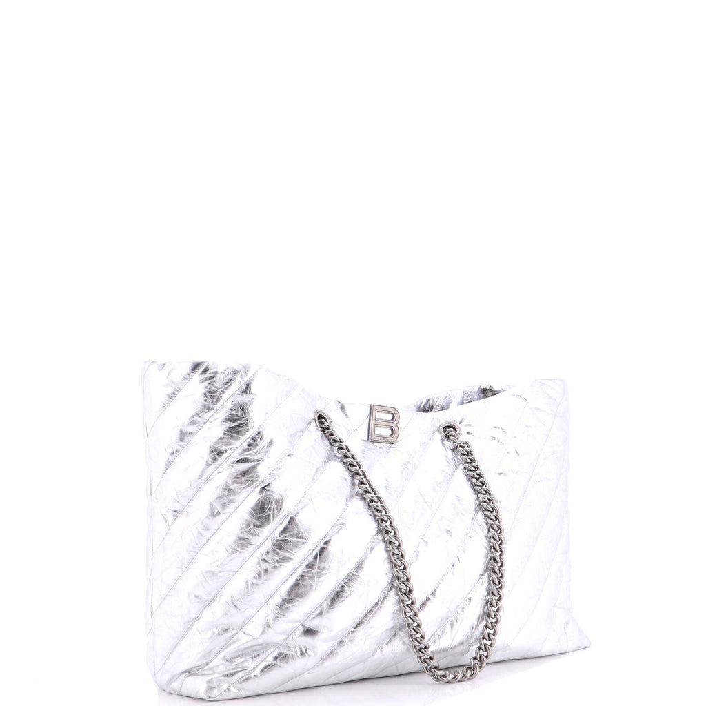 Crush Carry All Chain Tote Quilted Leather Large